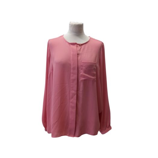 Dunnes Stores Pink Satin Buttoned Top - Size L